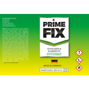 2 x Prime Fix Klebstoffentferner 200ml